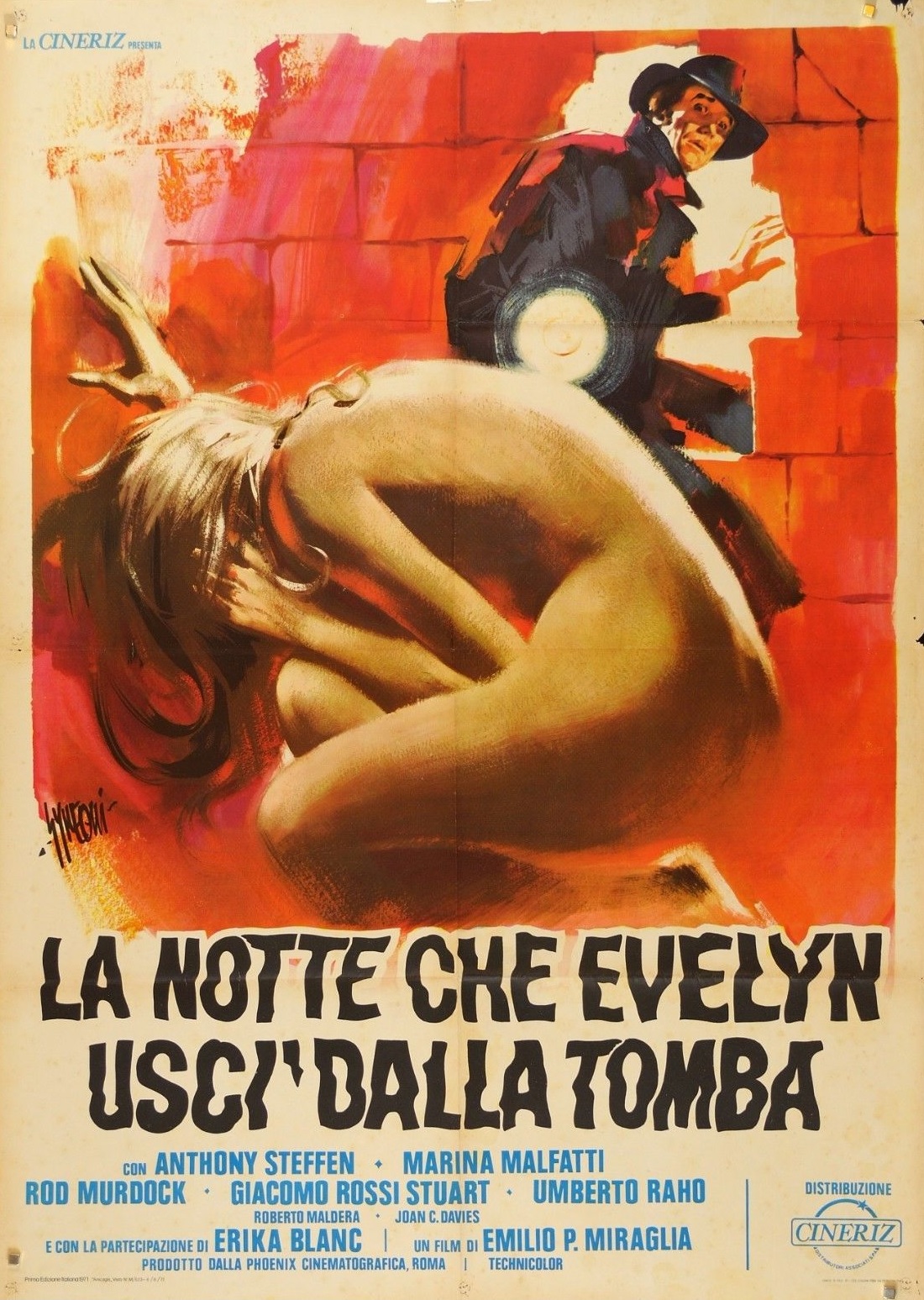 the night Evelyn came out of the grave poster